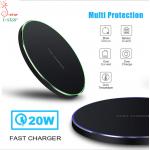 20W Wireless Charger Charging Pad 3.0 For iPhone  Samsung  智能快充 鋁合金無線充電器